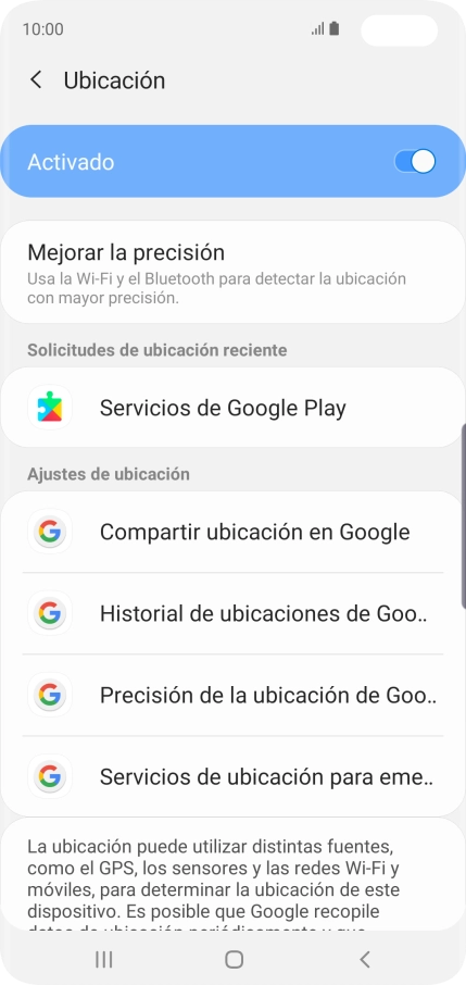 Pulsa Precisión de la ubicación de Goo...