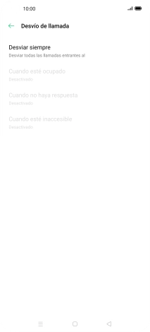 Pulsa el tipo de desvío deseado.