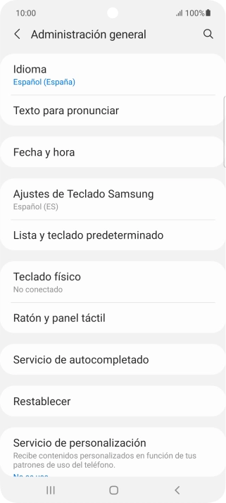 Pulsa Fecha y hora.