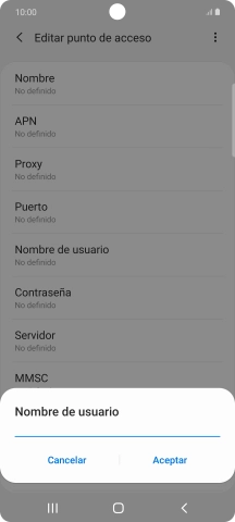 Introduce wap@wap y pulsa Aceptar.