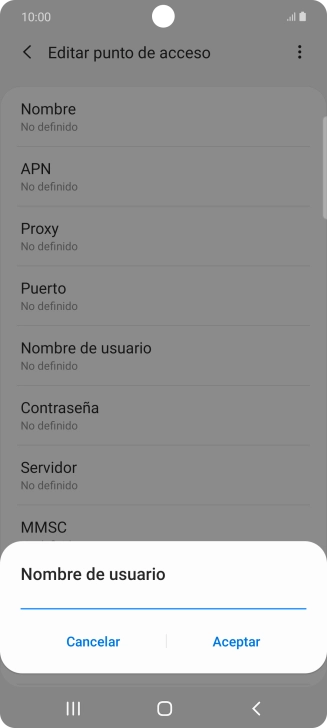 Introduce wap@wap y pulsa Aceptar.