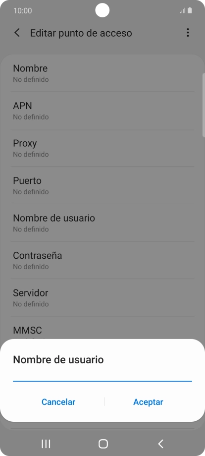 Introduce wap@wap y pulsa Aceptar.