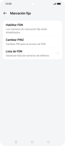 Pulsa Habilitar FDN.