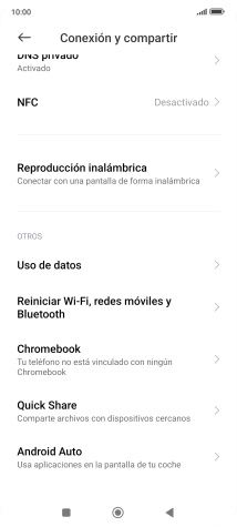Pulsa Reiniciar Wi-Fi, redes móviles y Bluetooth.