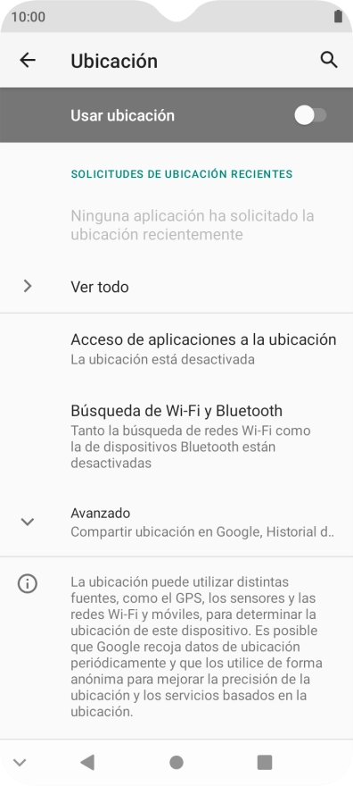 Pulsa el indicador para activar o desactivar la función.
