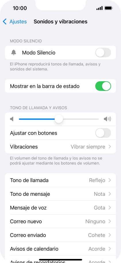 Pulsa el indicador junto a 