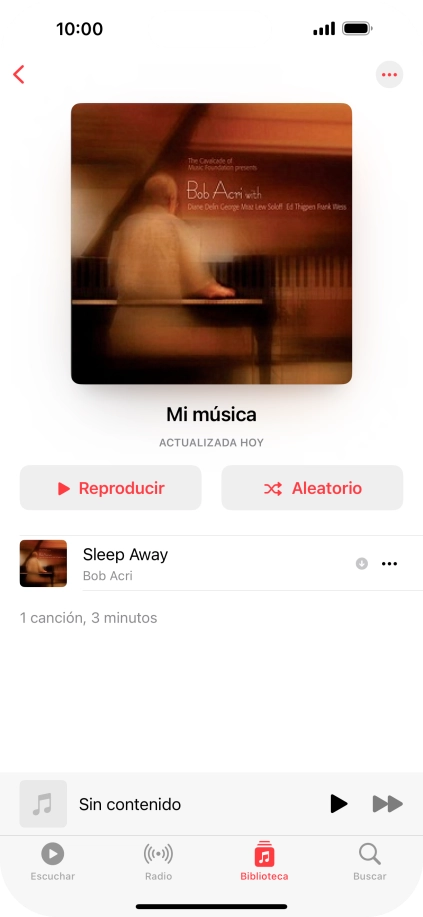 Desplázate a la categoría o a la lista de reproducción deseada y pulsa el archivo de música deseado.