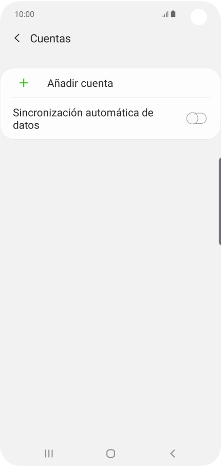 Pulsa Añadir cuenta.