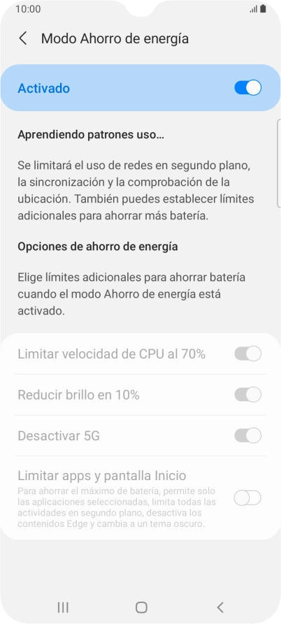 Pulsa la tecla de inicio para terminar y regresar a la pantalla de inicio.