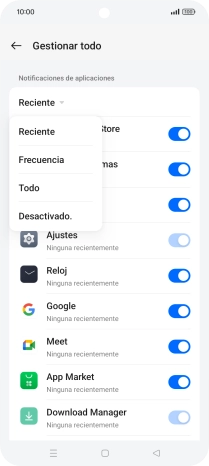 Pulsa el ajuste deseado.