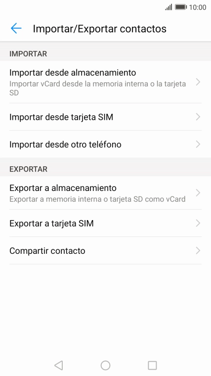 Pulsa Importar desde tarjeta SIM.