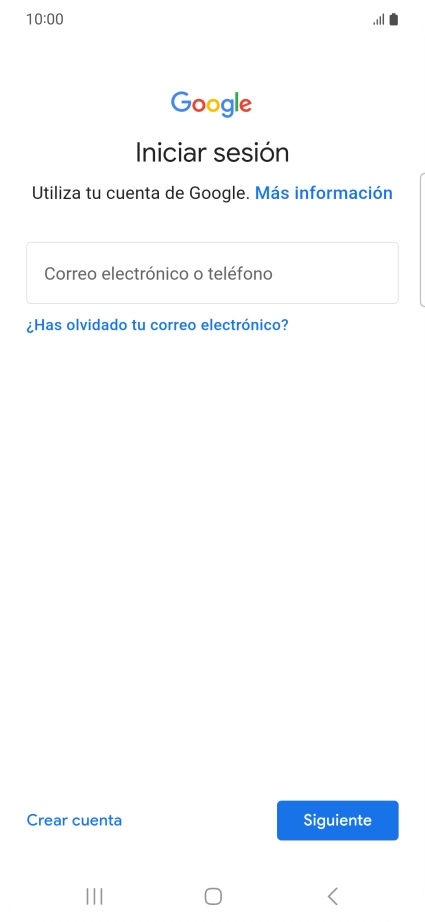 Si no tienes una cuenta de Google, pulsa Crear cuenta y sigue las indicaciones de la pantalla para ver cómo crear una cuenta nueva.