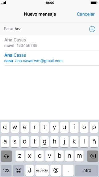 Pulsa el contacto deseado.