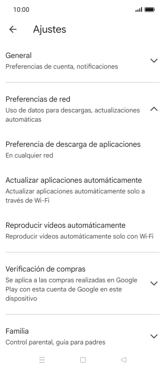 Pulsa Actualizar aplicaciones automáticamente.