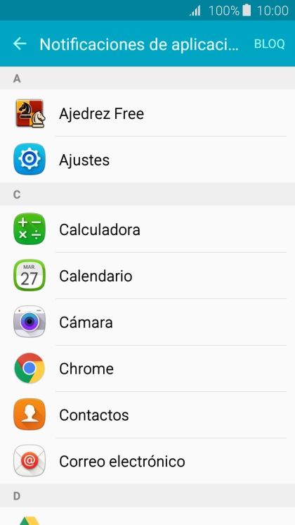 Pulsa la app deseada.