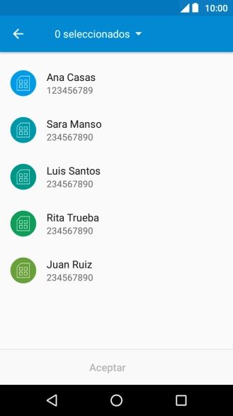 Pulsa la lista desplegable.