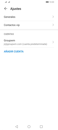 Pulsa la cuenta deseada.