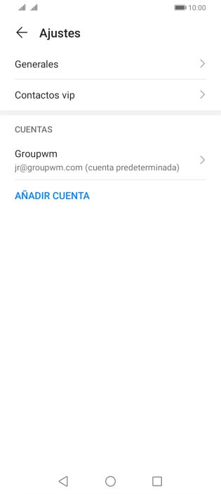 Pulsa la cuenta deseada.