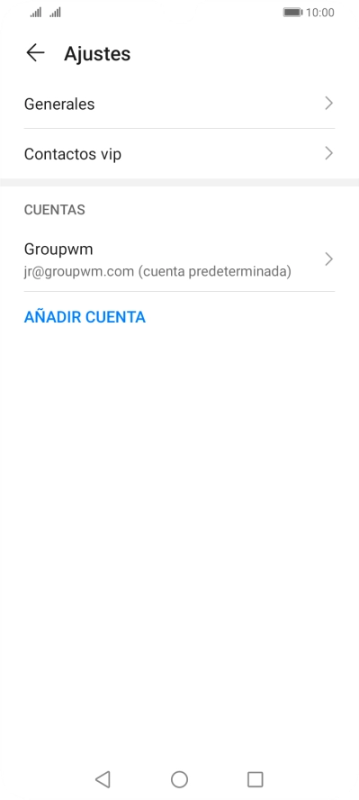 Pulsa la cuenta deseada.