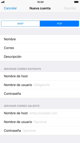 Pulsa Nombre de usuario e introduce el nombre de usuario de tu cuenta de correo electrónico.