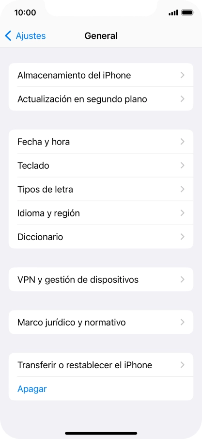 Pulsa Fecha y hora.