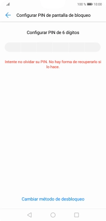 Pulsa Cambiar método de desbloqueo.