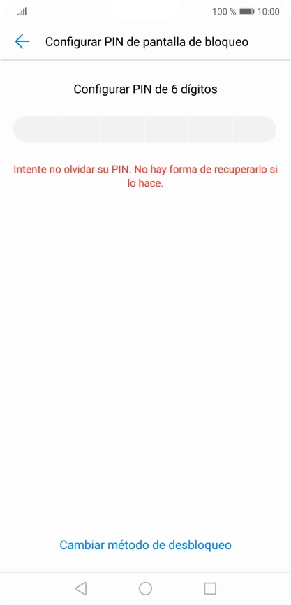 Pulsa Cambiar método de desbloqueo.