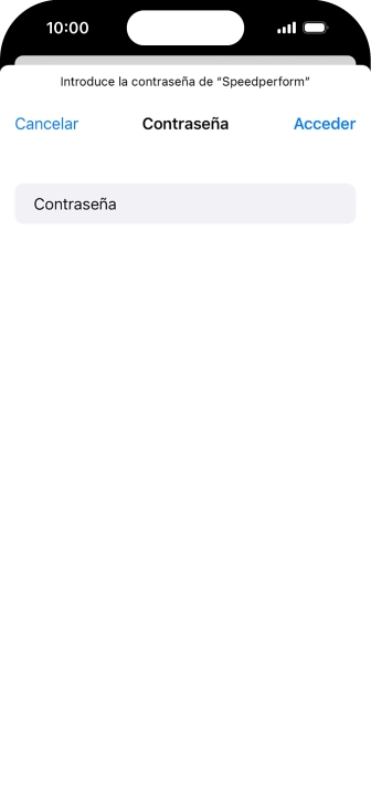 Introduce la contraseña de la red wifi y pulsa Acceder.