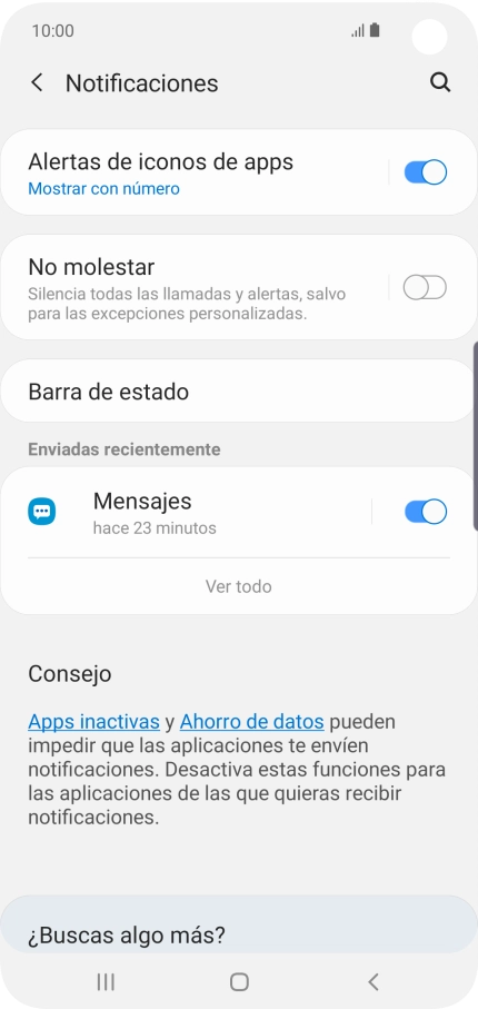 Pulsa el indicador junto a la app deseada para activar o desactivar la función.