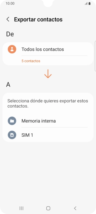Pulsa el nombre de la tarjeta SIM.
