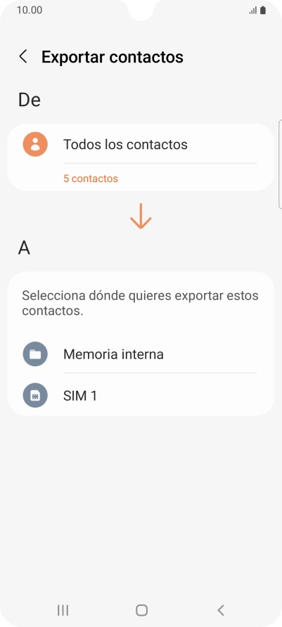Pulsa el nombre de la tarjeta SIM.