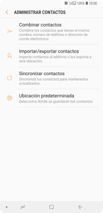 Pulsa Importar/exportar contactos.
