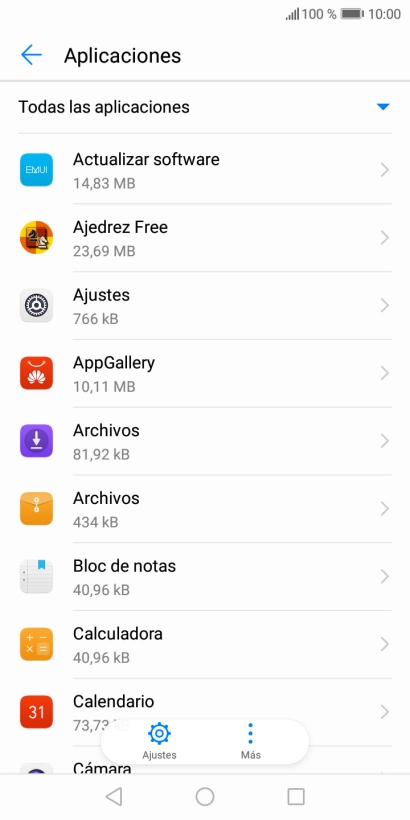 Pulsa la app deseada.
