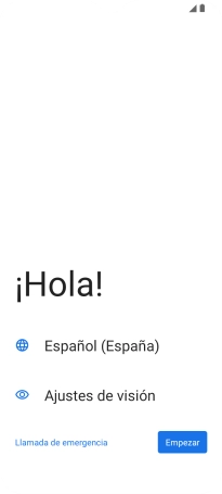 Pulsa el idioma  en la pantalla.
