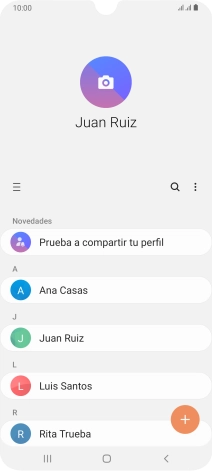 Pulsa el icono de nuevo contacto.