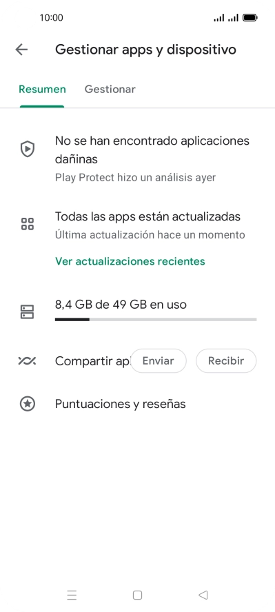 Pulsa Gestionar.