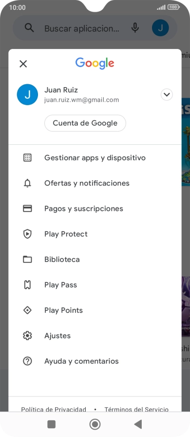 Pulsa Gestionar apps y dispositivo.