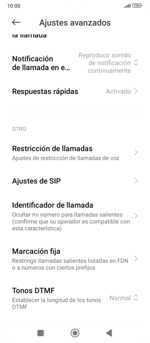 Pulsa Marcación fija.