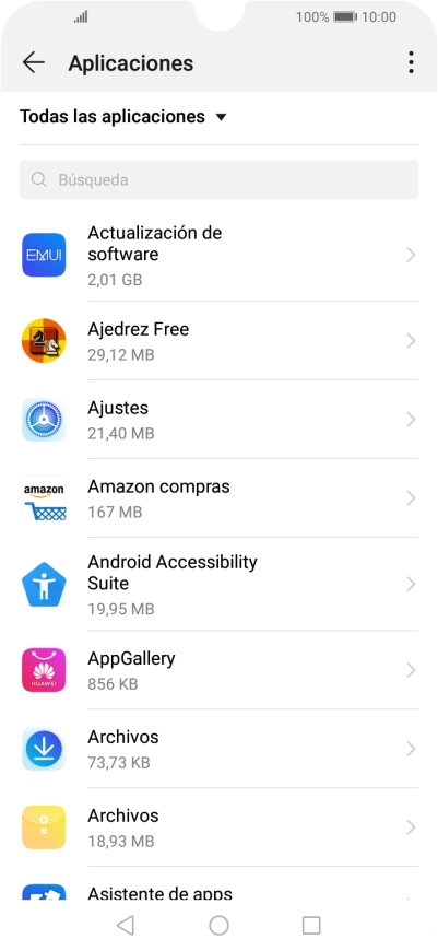 Pulsa la app deseada.