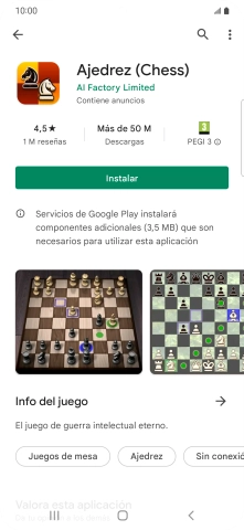 Pulsa Instalar y sigue las indicaciones de la pantalla para instalar la app.