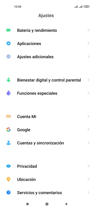 Pulsa Ajustes adicionales.