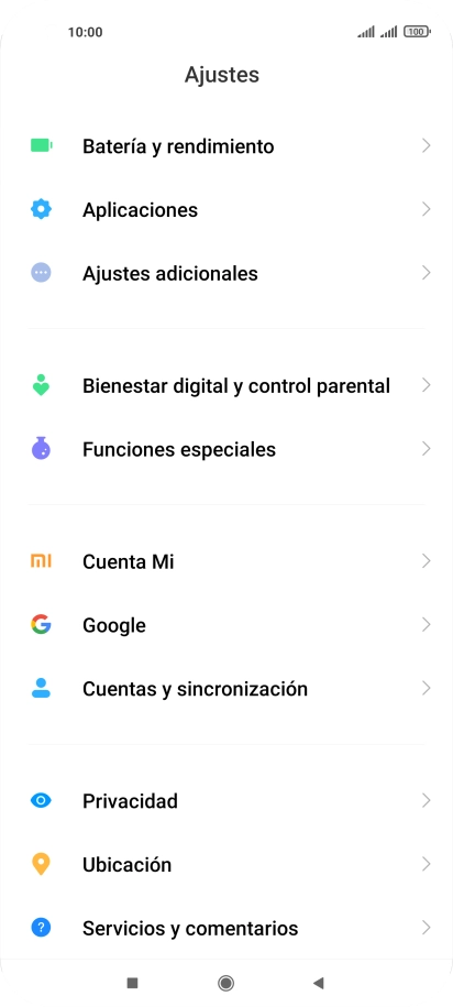 Pulsa Ajustes adicionales.