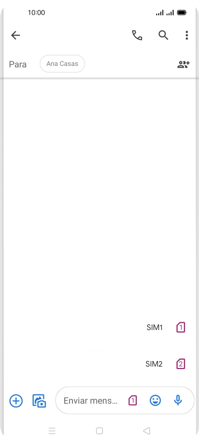Pulsa la tarjeta SIM deseada.