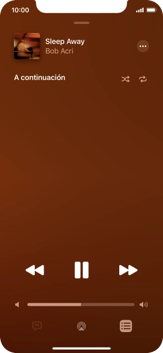 Pulsa el icono de reproducción aleatoria para activar o desactivar la función.