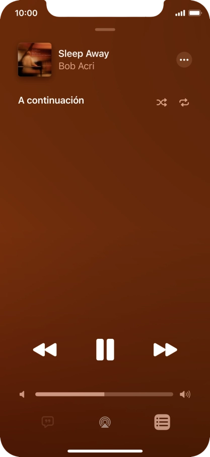 Pulsa el icono de reproducción aleatoria para activar o desactivar la función.