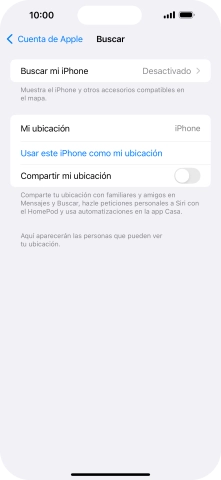 Pulsa Buscar mi iPhone.