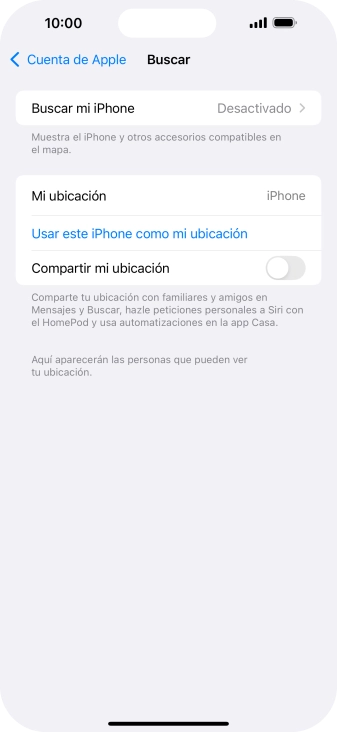 Pulsa Buscar mi iPhone.