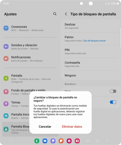Pulsa Eliminar datos.