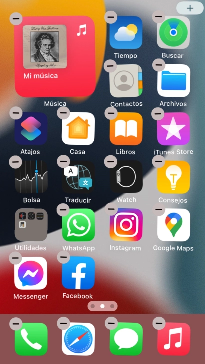 Pulsa la tecla de inicio.