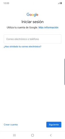 Si no tienes una cuenta de Google, pulsa Crear cuenta y sigue las indicaciones de la pantalla para ver cómo crear una cuenta nueva.